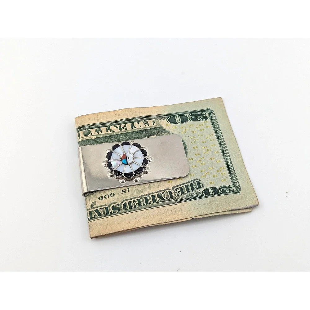 Handmade Sterling Silver Money‎ Clip Genuine Native American Jewelry ***